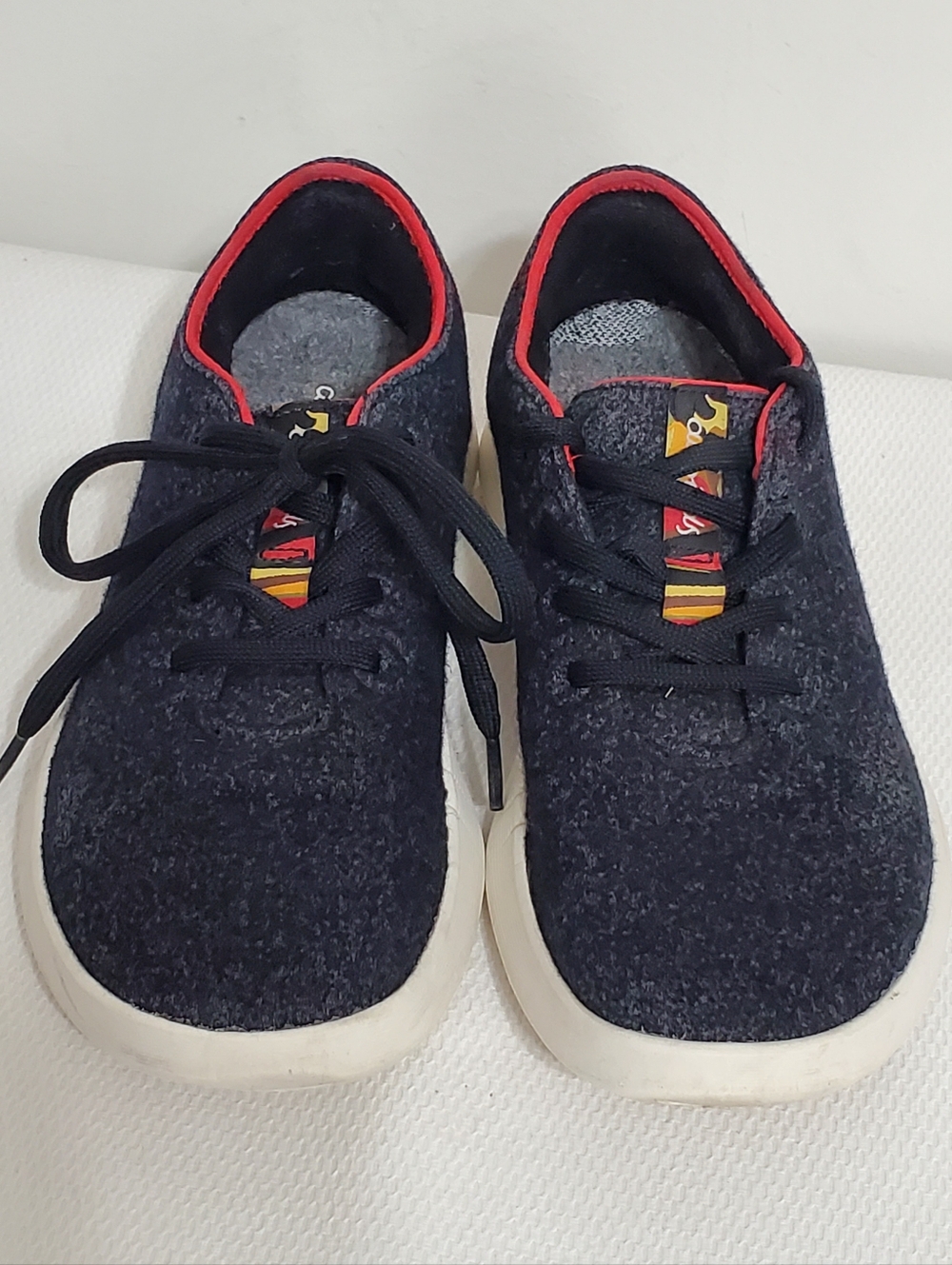 Allbirds Womens Wool Runner 2 Natural Black Kea Red Size 9